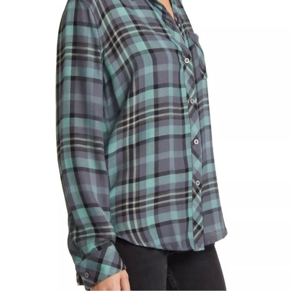 Rails Women’s Hunter Shirt In Smoke Agave Black Size M - Picture 7 of 15